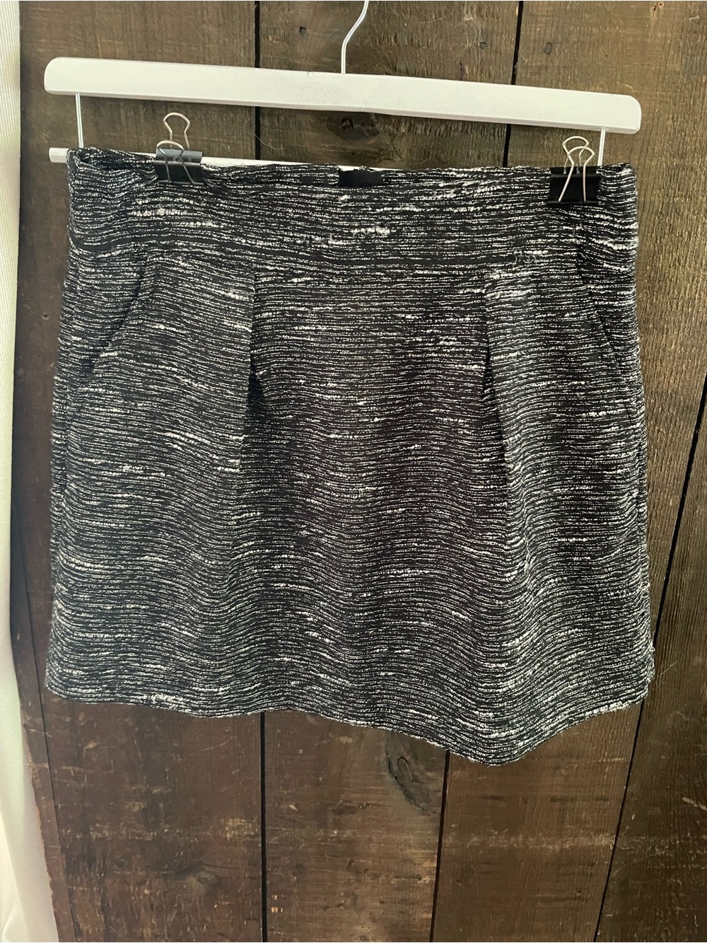 Ann Taylor Loft black and silver skirt
